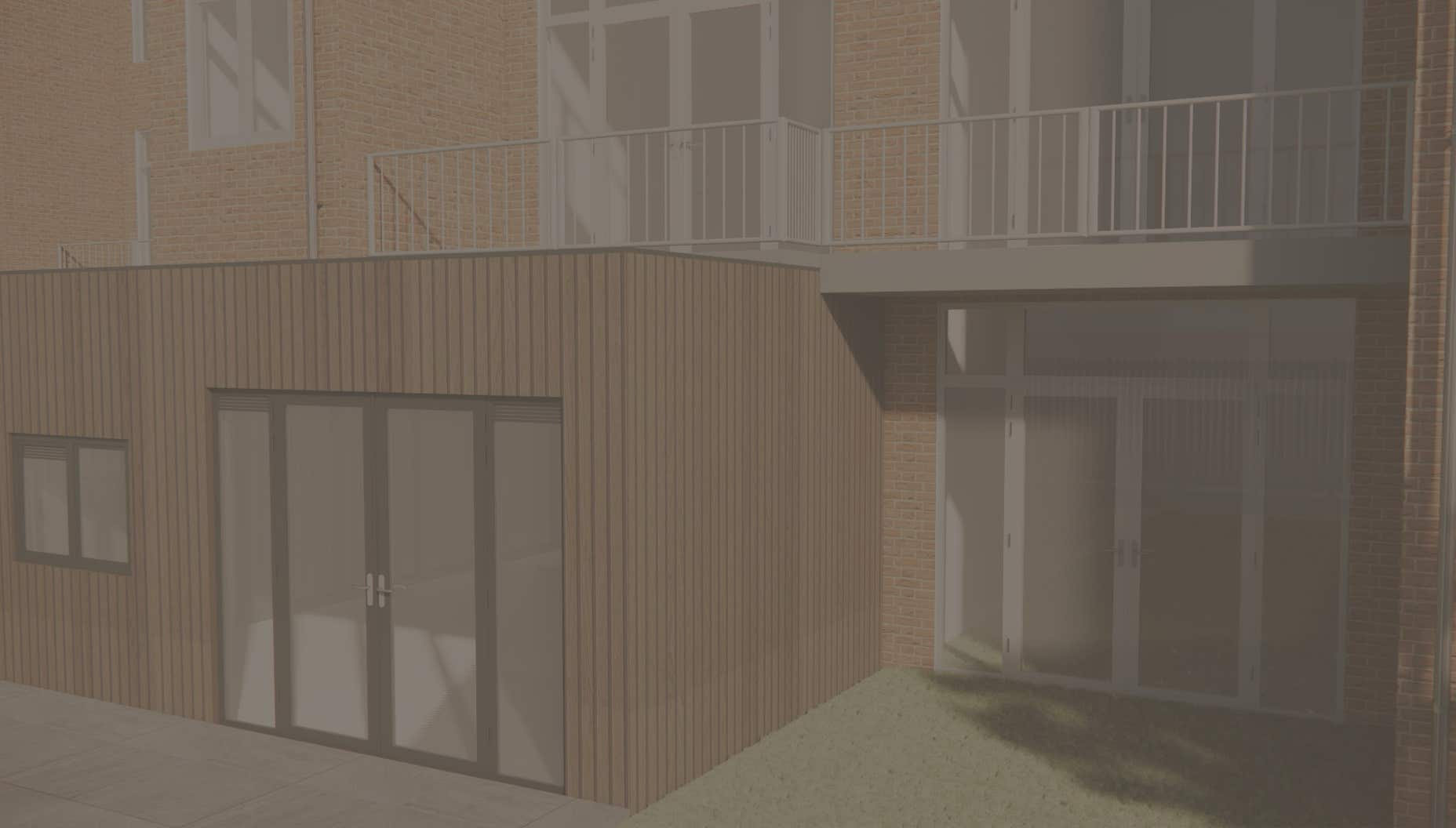 Projecten zoals dit 3D ontwerp van een aanbouw van een woonhuis om toe te voegen aan de vergunningsaanvraag voor verbouwing.